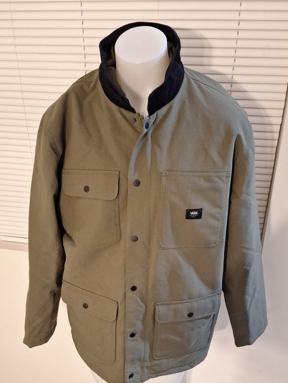 Vans Olive Field Jacket with Dark Collar